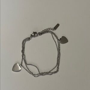 Silver Heart Charm Bracelet